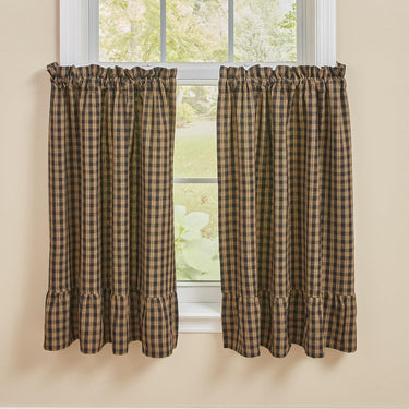 Sturbridge Plaid Ruffle Tiers - Black 72x36 Park Designs - The Fox Decor